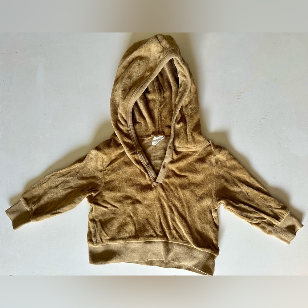 Kate Quinn Velour Cropped Hoodie 12-18m